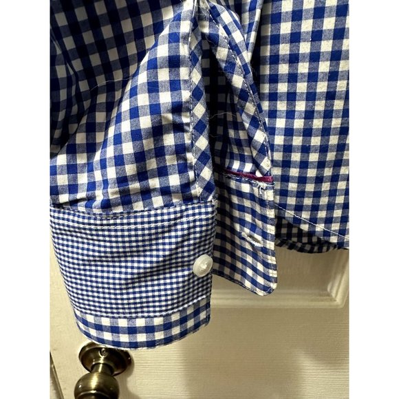 IZOD Women’s Size Large M Top Blouse Shirt Button Down Long Sleeve Stretch Blue - Picture 3 of 9